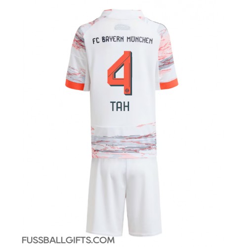 Bayern Munich Jonathan Tah #4 Fußballbekleidung Auswärtstrikot Kinder 2025-26 Kurzarm (+ kurze hosen)